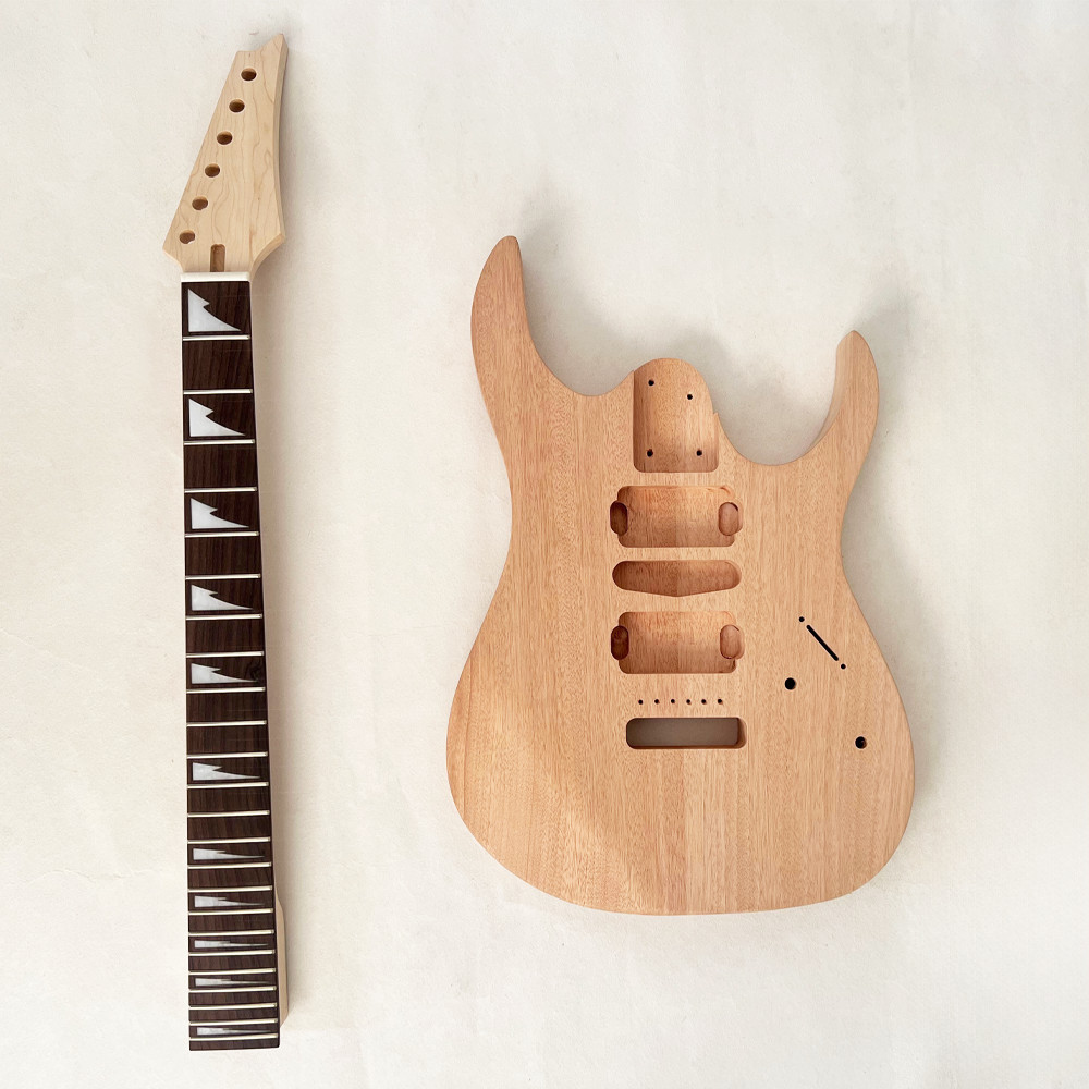 Clearance DIY 170 6 String Electric Guitar Kit Mahogany Body Humbucker Pickup