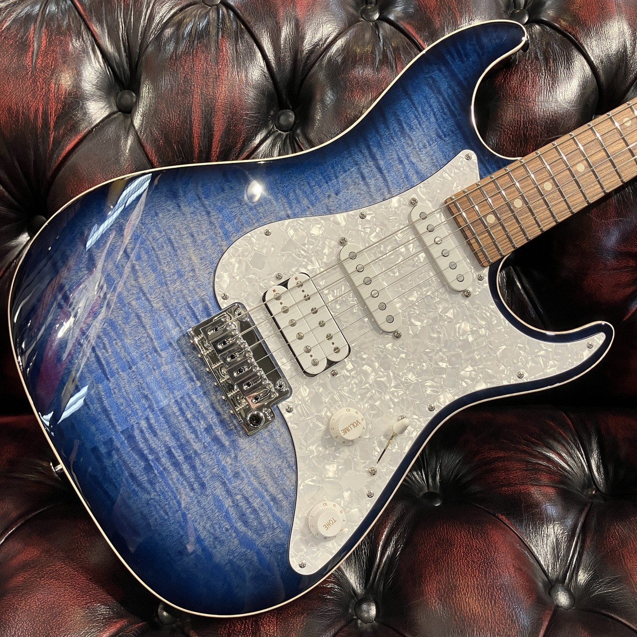 Suhr Standard Plus Faded Trans Blue Burst Electric Guitar Used