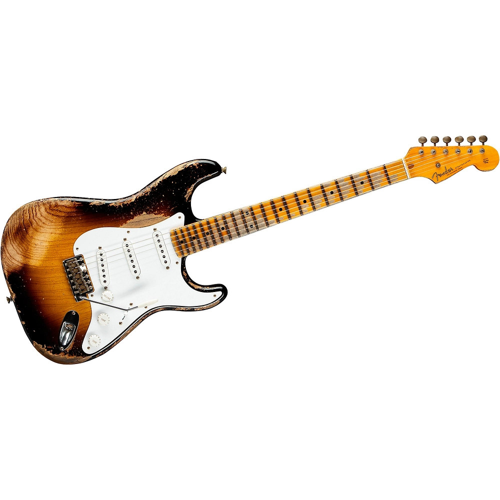 Fender CS 70th Anniversary 1954 Stratocaster Super Heavy Relic LE Guitar Sunbrst