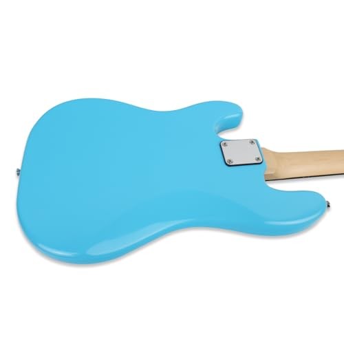 electric P bass guitar full size standard 4string glossy 34inch scale blue