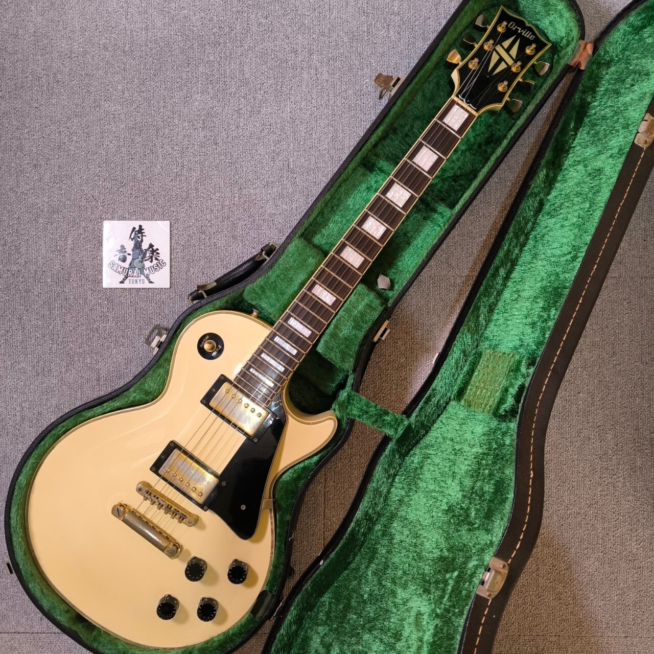 Orville By Gibson Les Paul Custom Electric Guitar Duncan MIJ By Terada With HC
