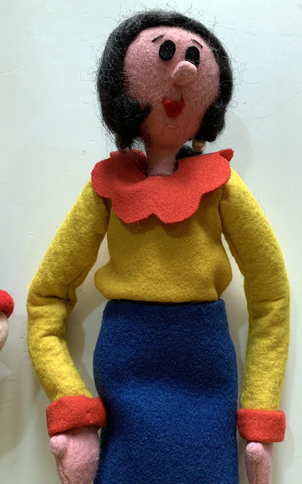 VINTAGE TOY stuffed DOLL FELT POPEYE OLIVIA OYL lenci pannolenci
