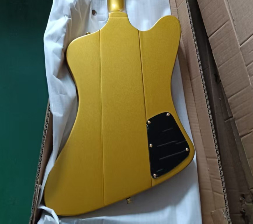 Golden Left-Hand Electric Guitar Rosewood Fingerboard Gold Hardware