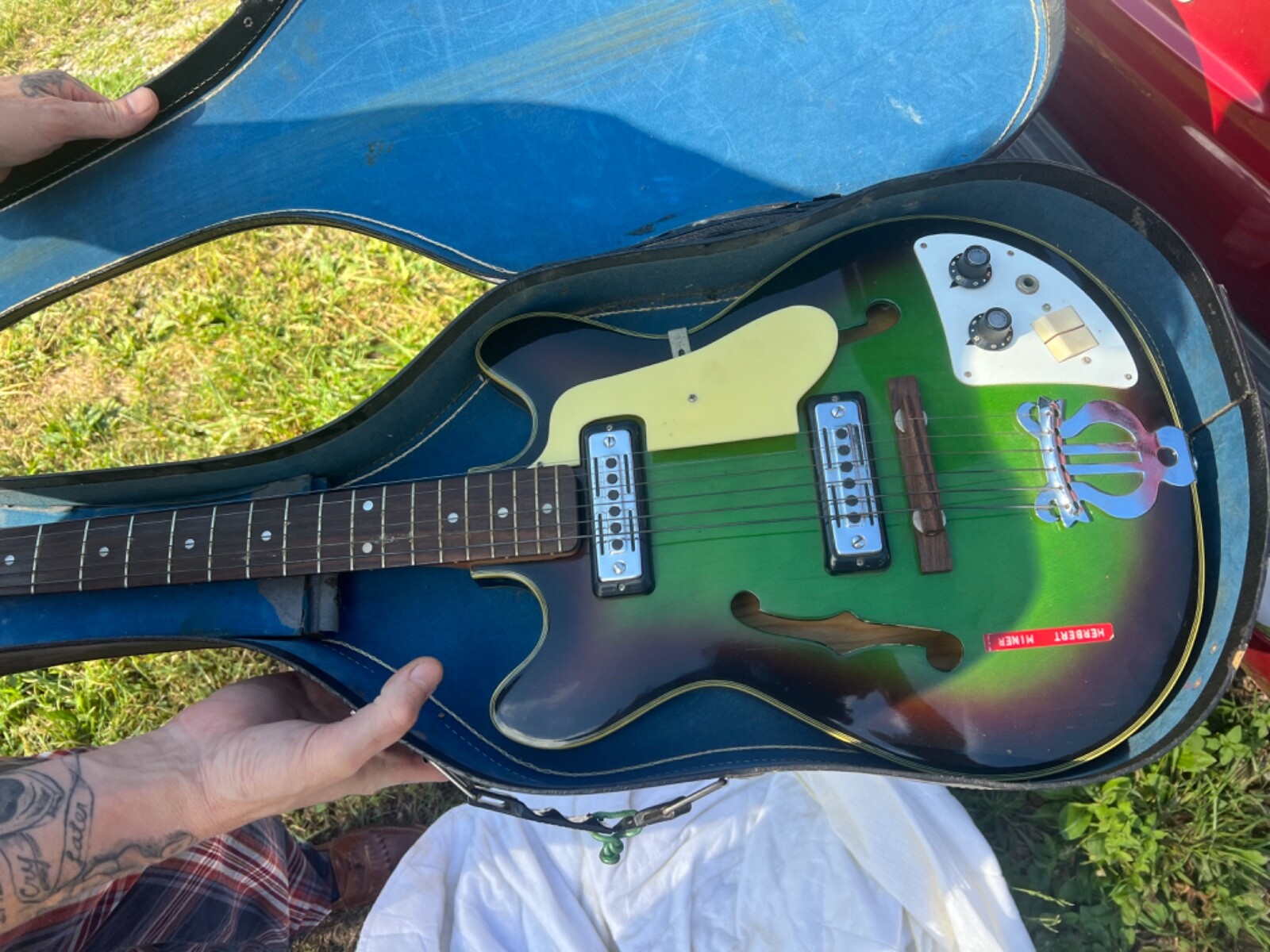 Teisco Green/Black Spectrum Electric Guitar