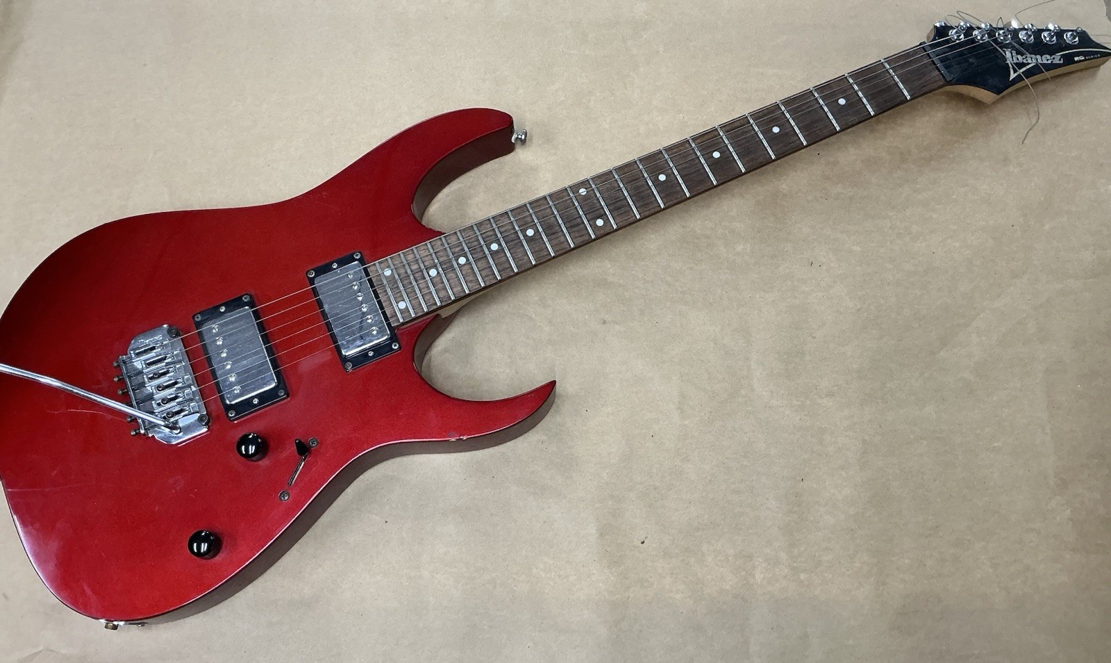 Ibanez RG120 Electric Guitar Red Great Condition ProSetup soft case.