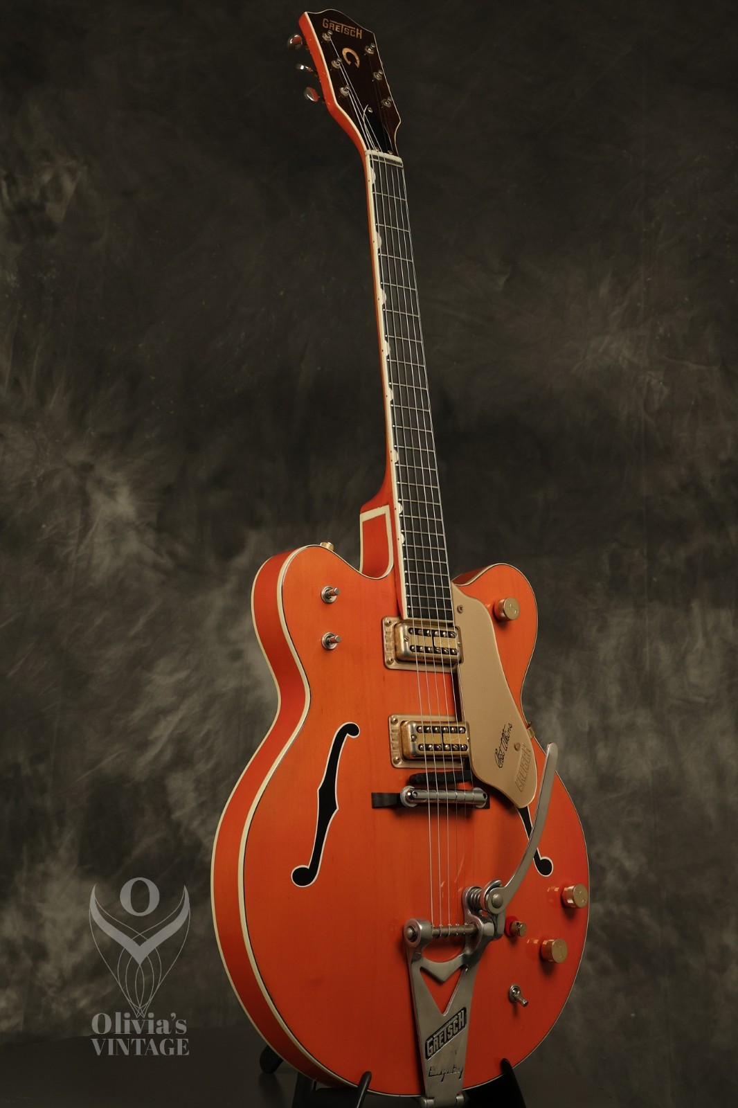 1964 Gretsch Chet Atkins 6120 Nashville Western Orange with HANG TAG
