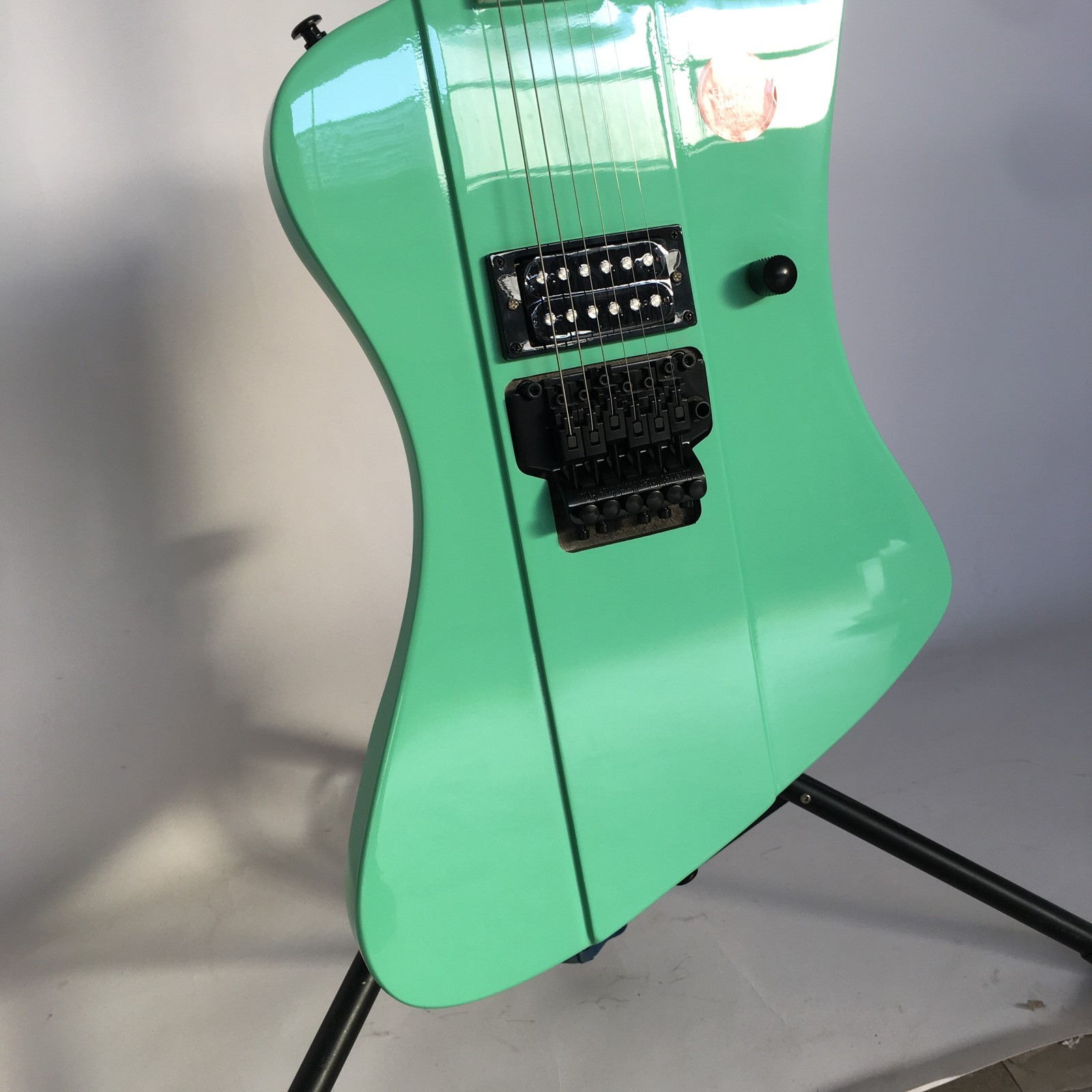 Green Robbin Crosby Electric Guitar open pickup FR Bridge Black part 25.5″