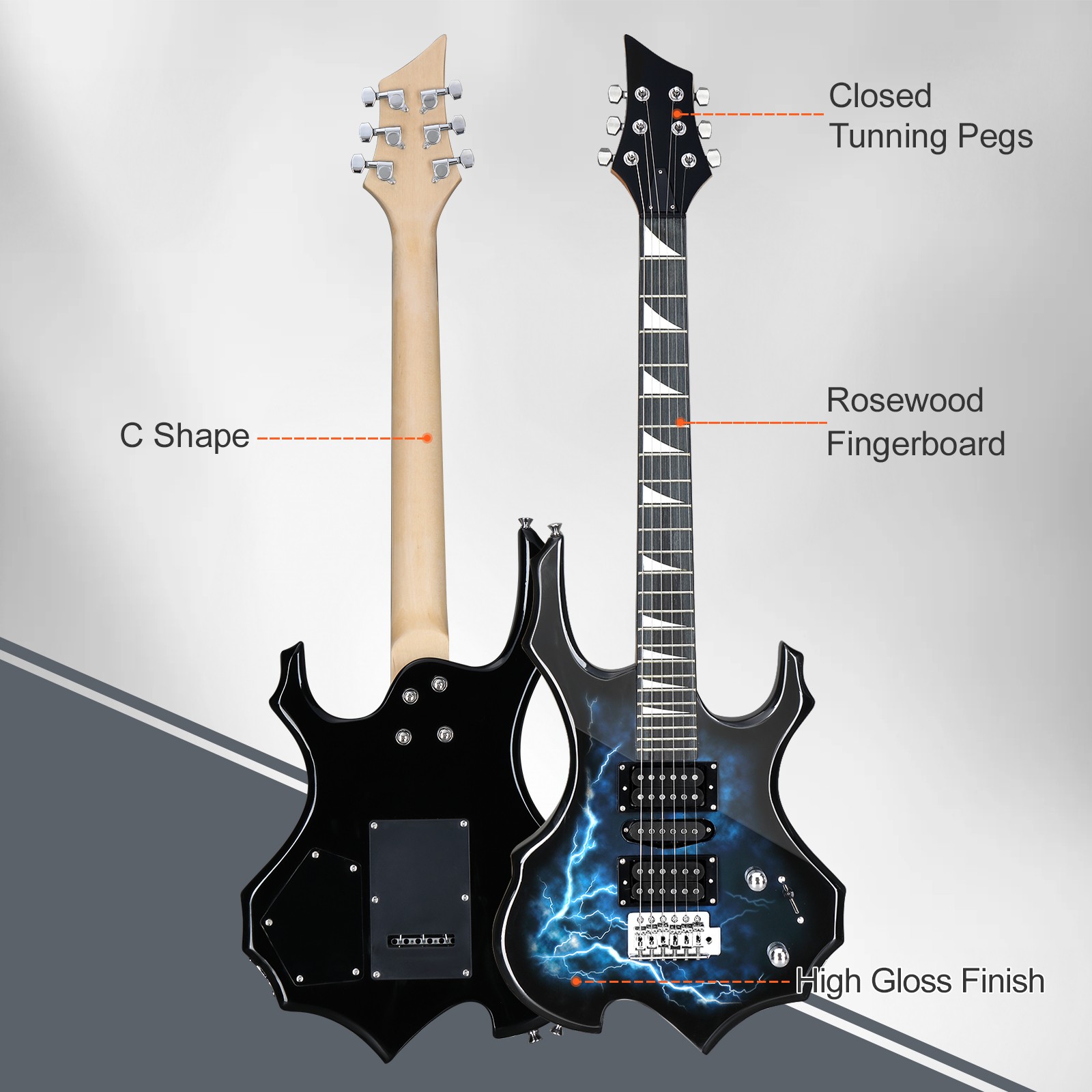 Ktaxon 39in Electric Guitar School Band Basswood With 20W AMP,Wrench Tool