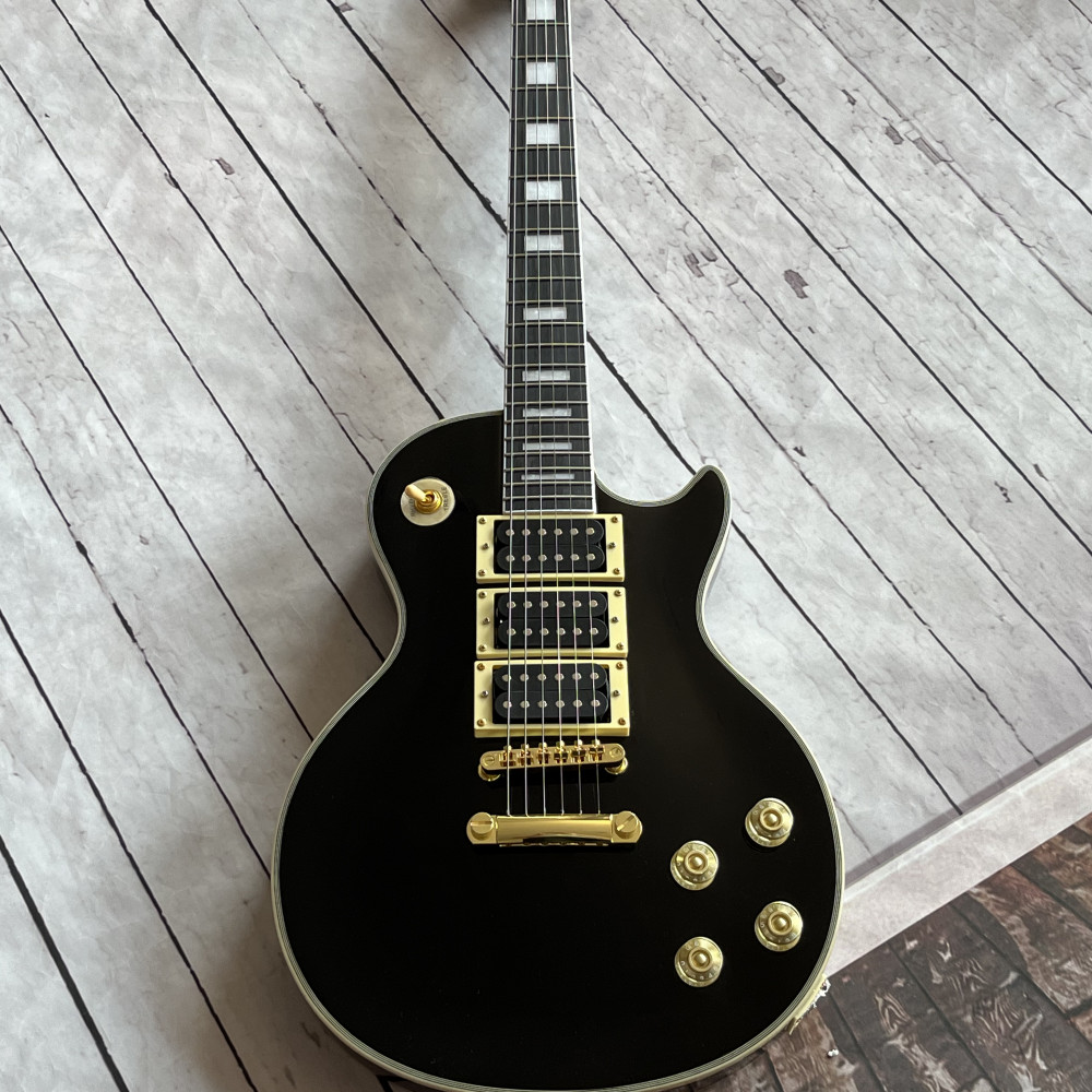 6 strings Black Beauty electric guitar gold hardware 3 pickups free shipping