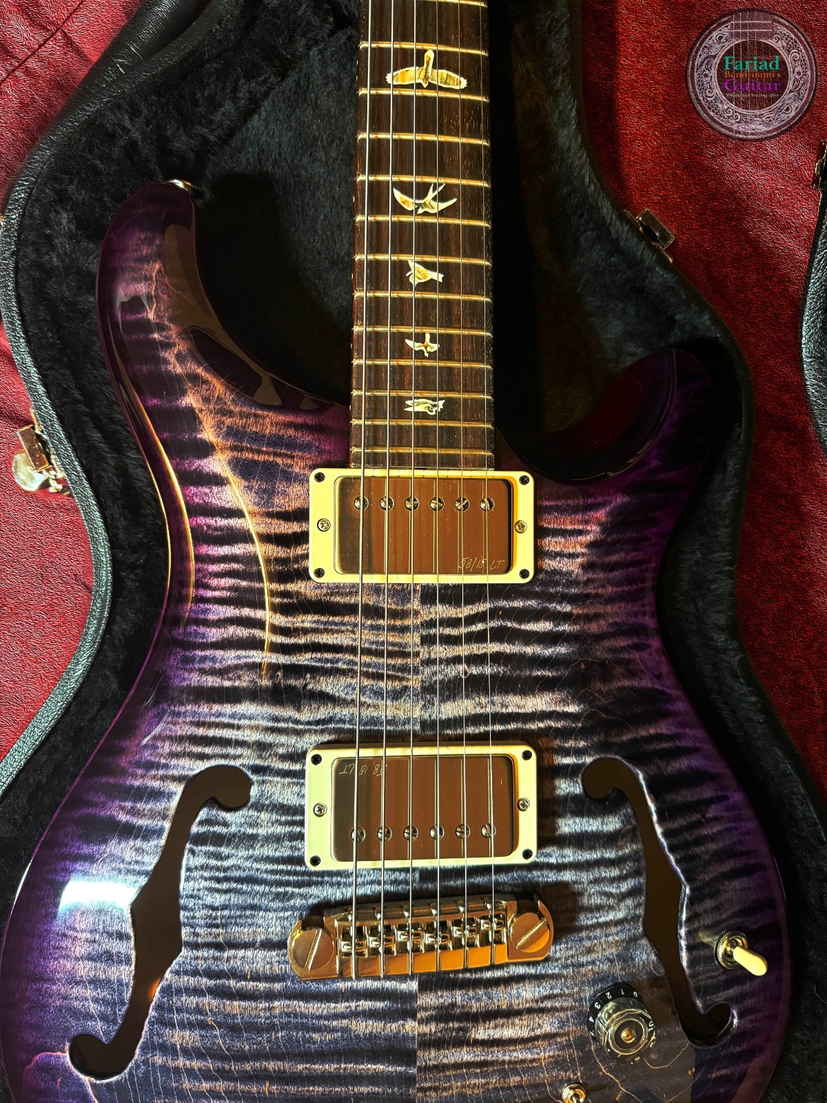 PRS Hollowbody II Piezo Hollow Body, Custom Purple Mist Finish( “Brand New” )