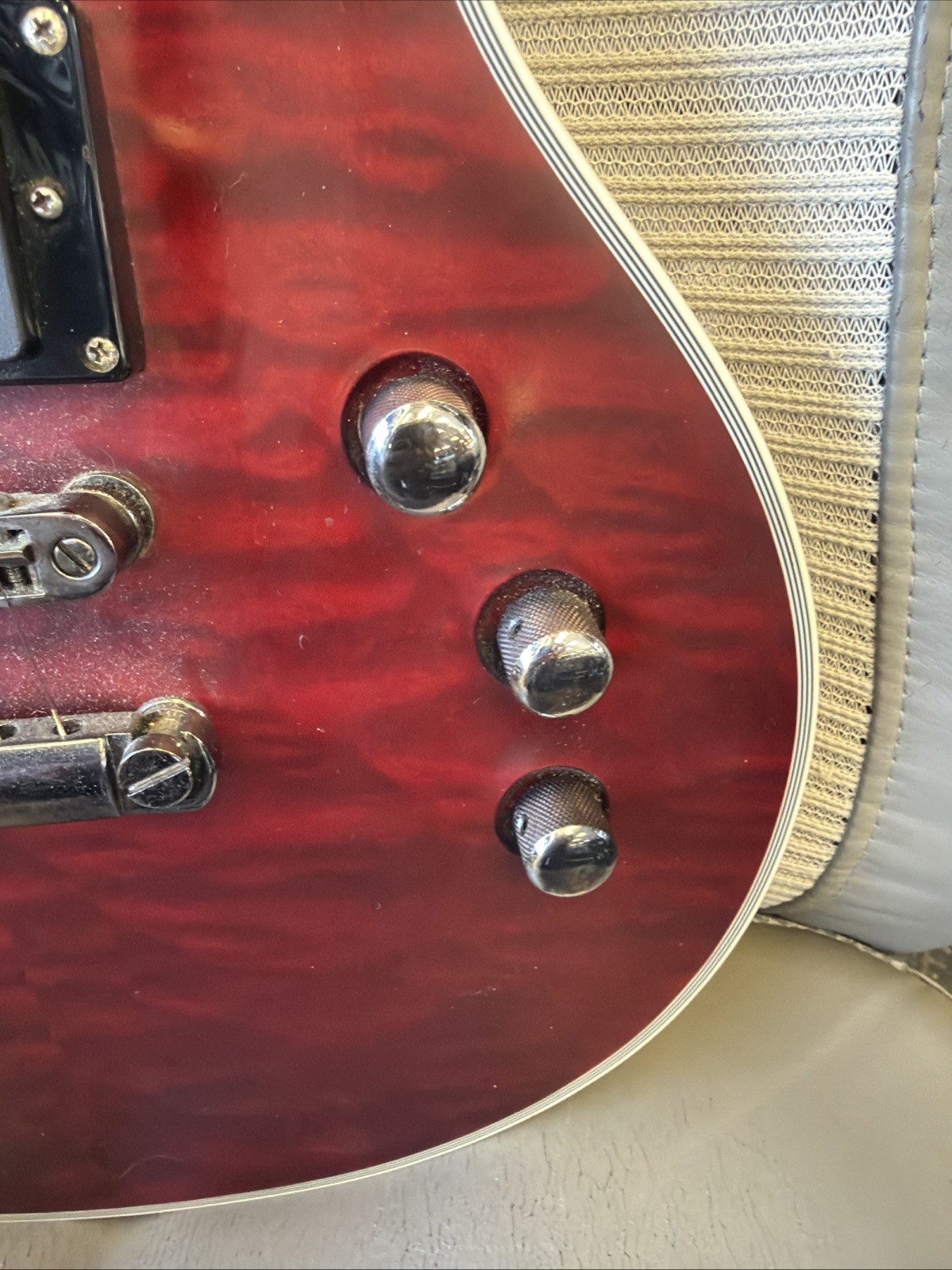 ESP LTD EC-401QM Electric Guitar See-Thru Black Cherry Sunburst Hardly Used Mint