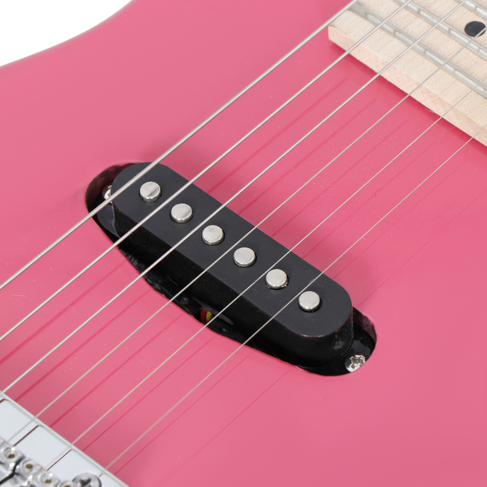 30 Inch Electric Guitar Beginner Starter Kit w/5W Amplifier Gig Bag Strings Pink