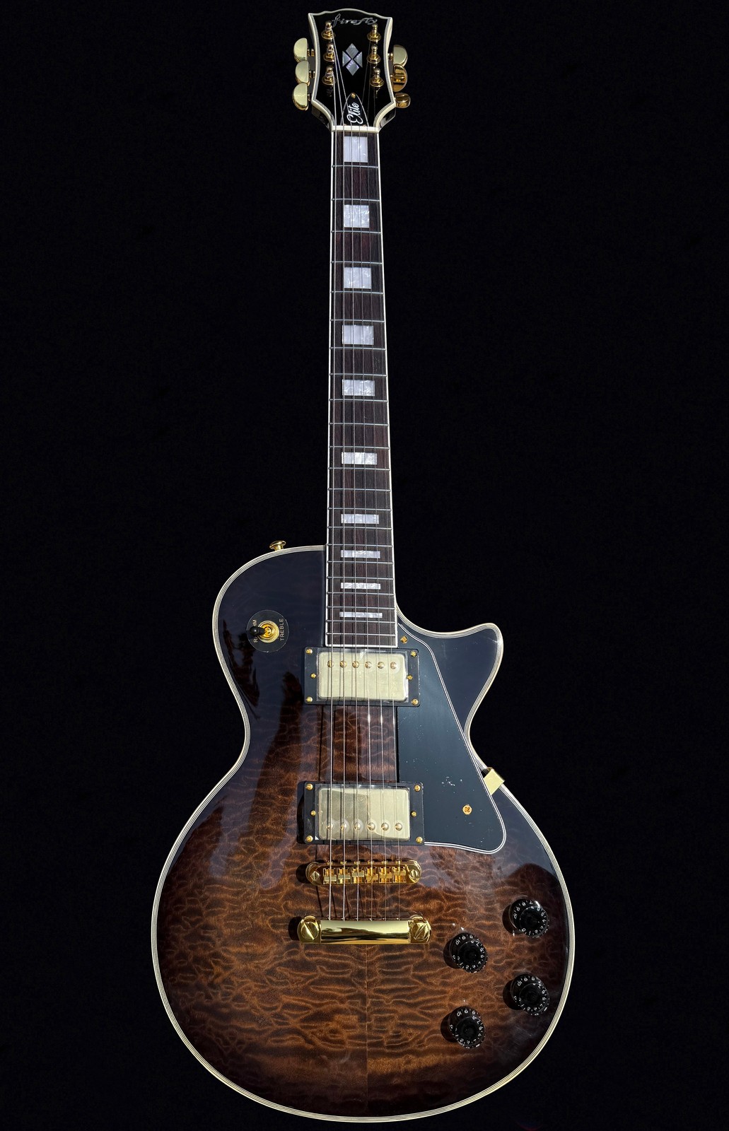 Firefly FFSP LP Style Electric Guitar Cobra Burst Flamed Maple Top Mahogany Body