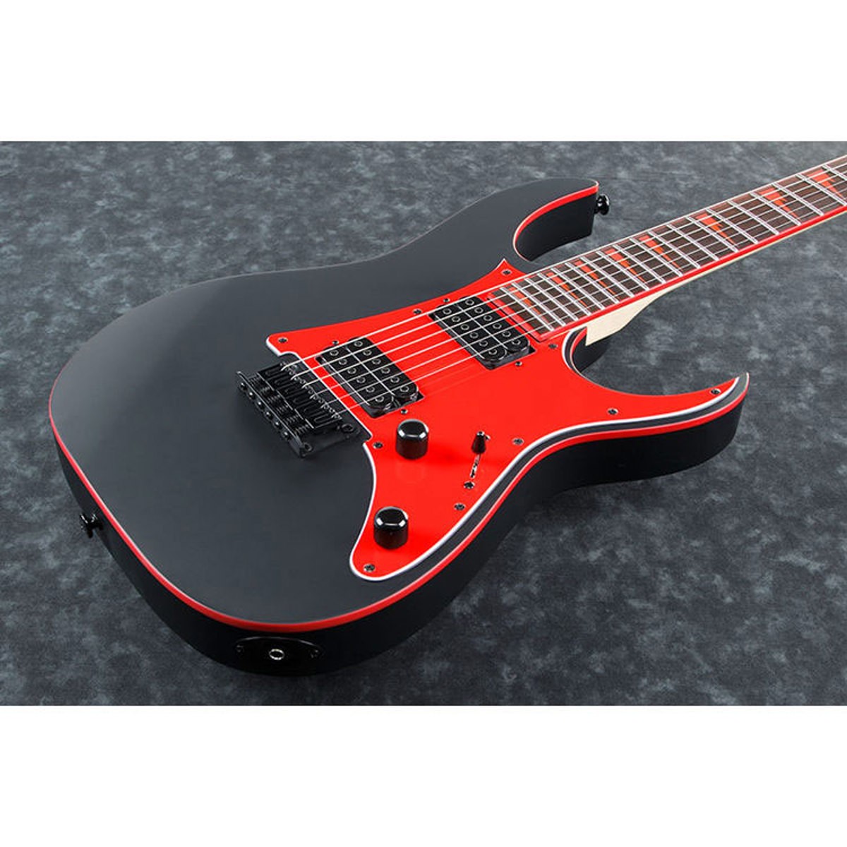 Ibanez Ibanez GRG 6 String Solid-Body Electric Guitar, Right, Black Flat, Full (