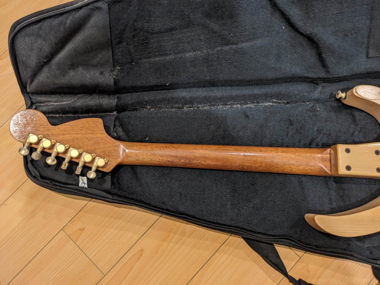 Custom Curly Maple Electric Guitar with Warmoth Neck and TKL gig bag
