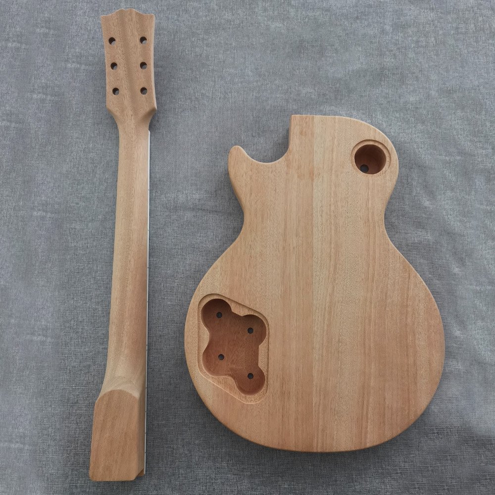 6 String L P DIY Electric Guitar Kit Mahogany Body Rosewood Fretboard set neck