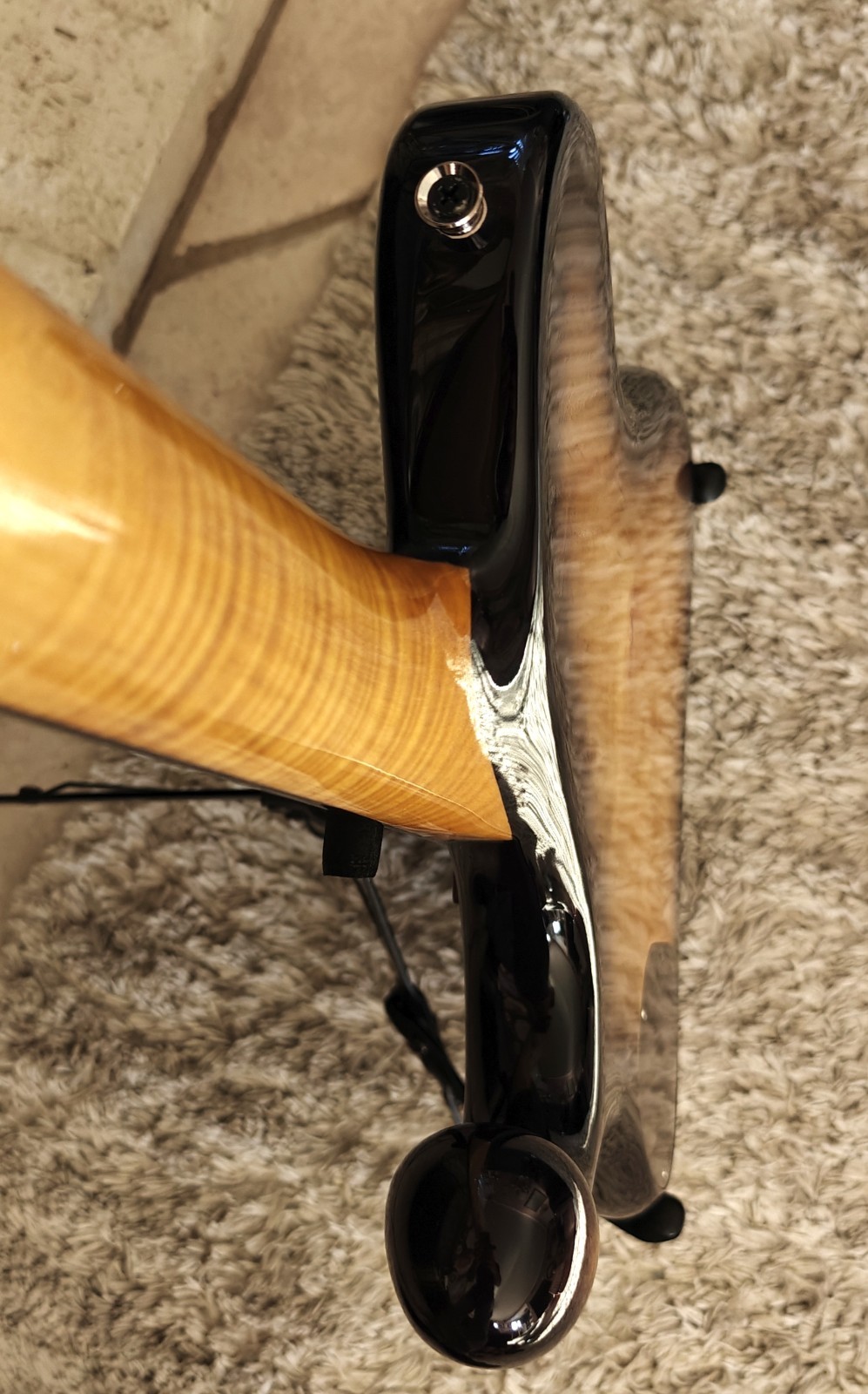 Fibenare Erotic Dalmat Single Cut Charcoal | Boutique Handmade Electric Guitar