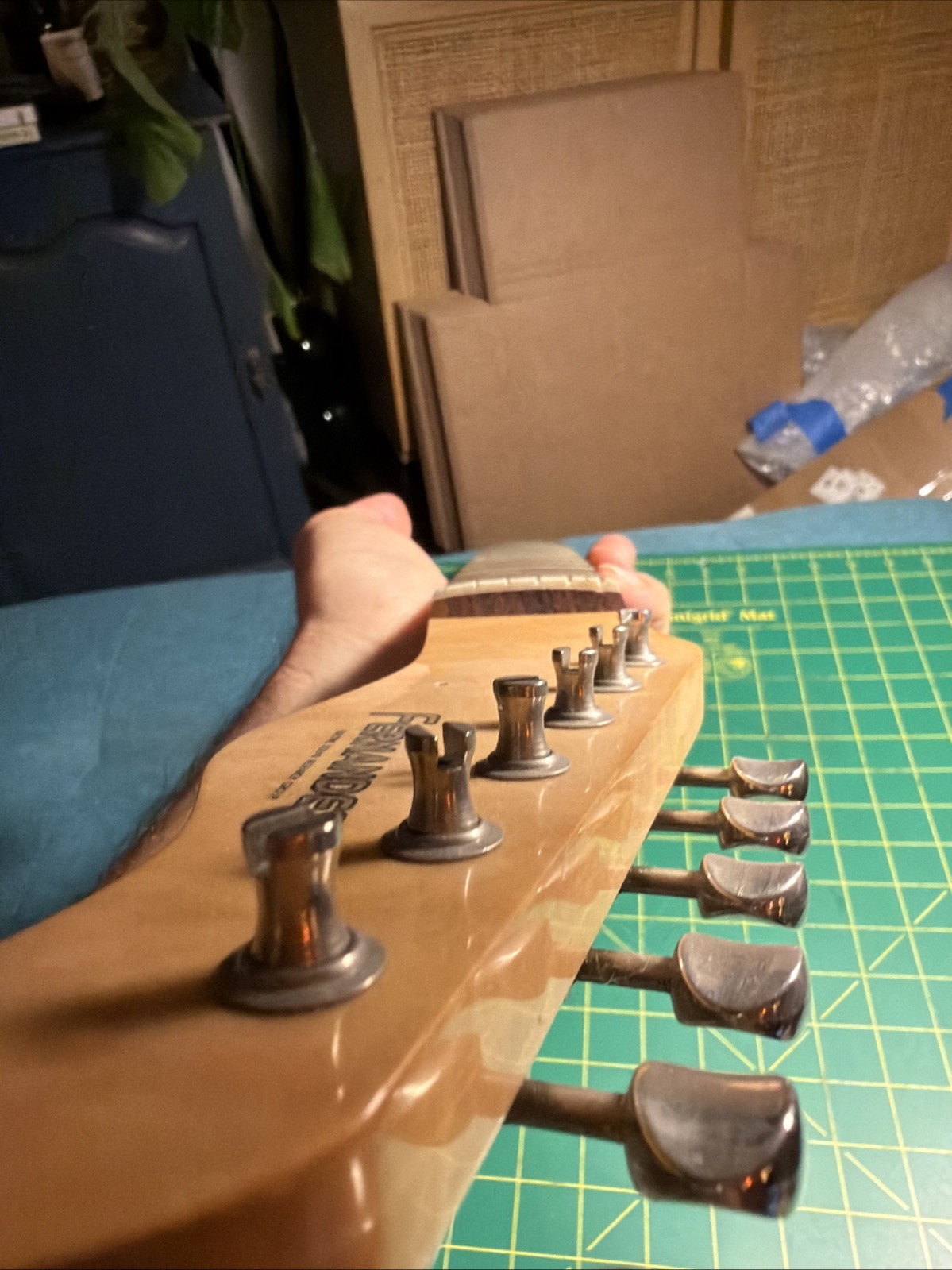 Fernandes TE-3 guitar neck Telecaster tuners rosewood 21 fret clean