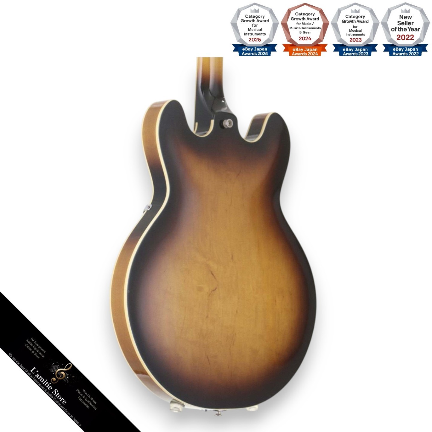 Epiphone Casino Blue Label Sunburst Japan Made Full Hollow Electric Guitar