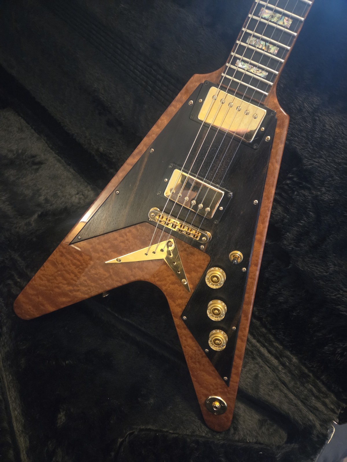 Dean V USA Custom/AAA Burled Mahogany/ONLY 1 MADE