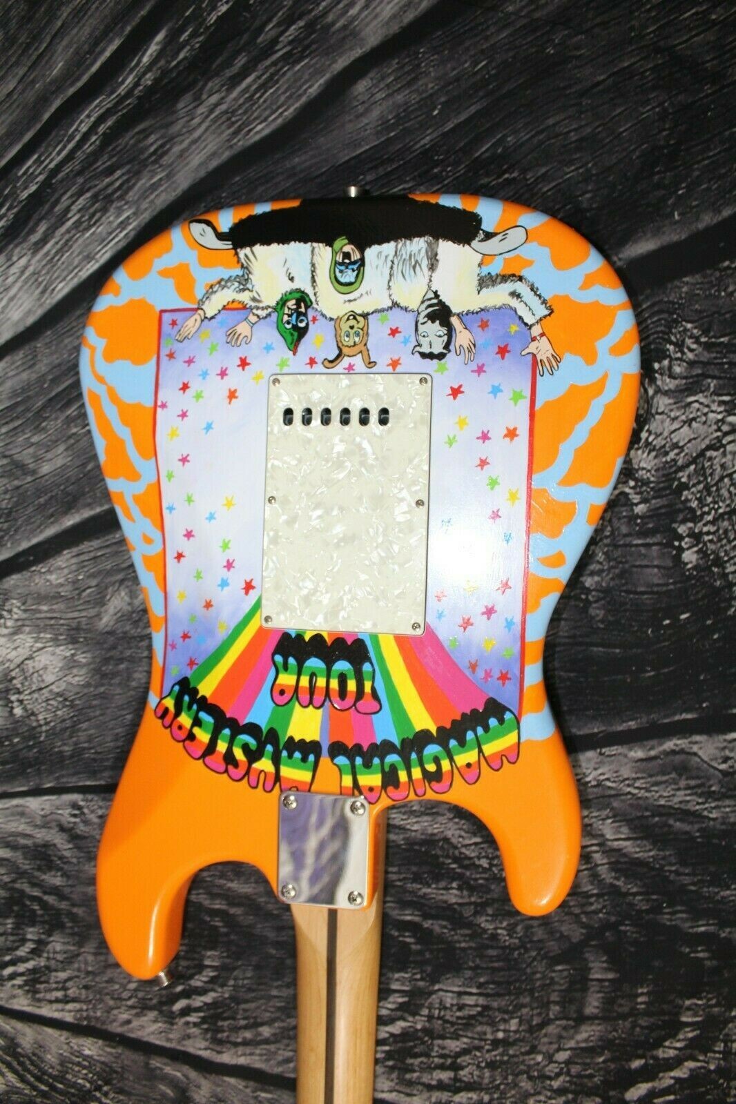 BEATLES Magical Mystery Tour Hand Painted FENDER GUITAR 💥BEATLES ~FREE SHIPPING