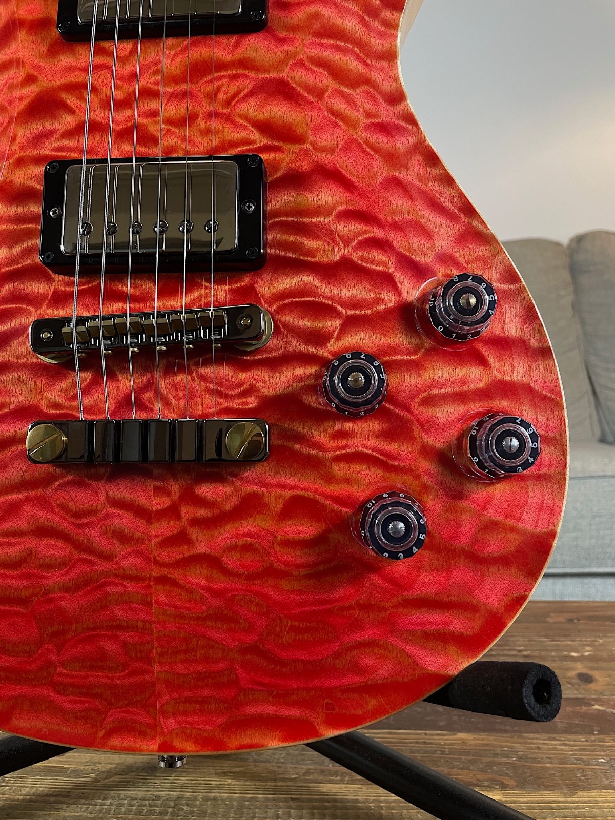 2022 PRS McCarty 594 Wood Library “Quilted Artist” Salmon