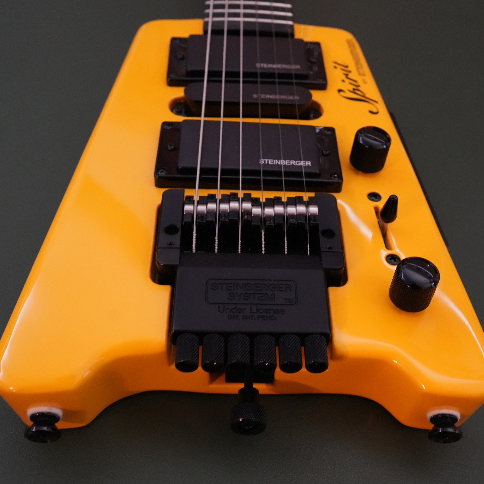 STEINBERGER Spirit GT-PRO Deluxe Hot Rod Yellow Headless HB-SC-HB ElectricGuitar