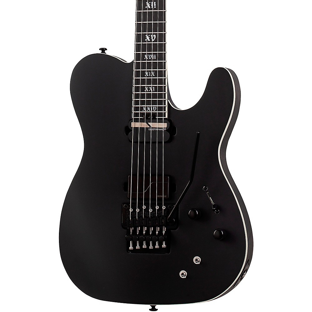 Schecter Guitar Research PT FRS SLS Elite Evil Twin Electric Guitar Satin Black