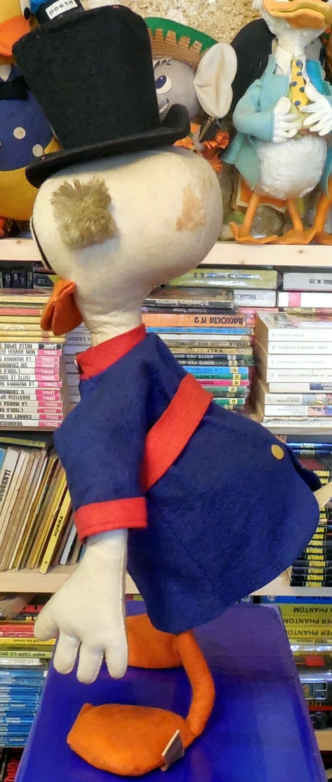 VINTAGE large 17″ TOY DOLL LENCI UNCLE SCROOGE MCDUCK DISNEY SISCO ITALY 1950s