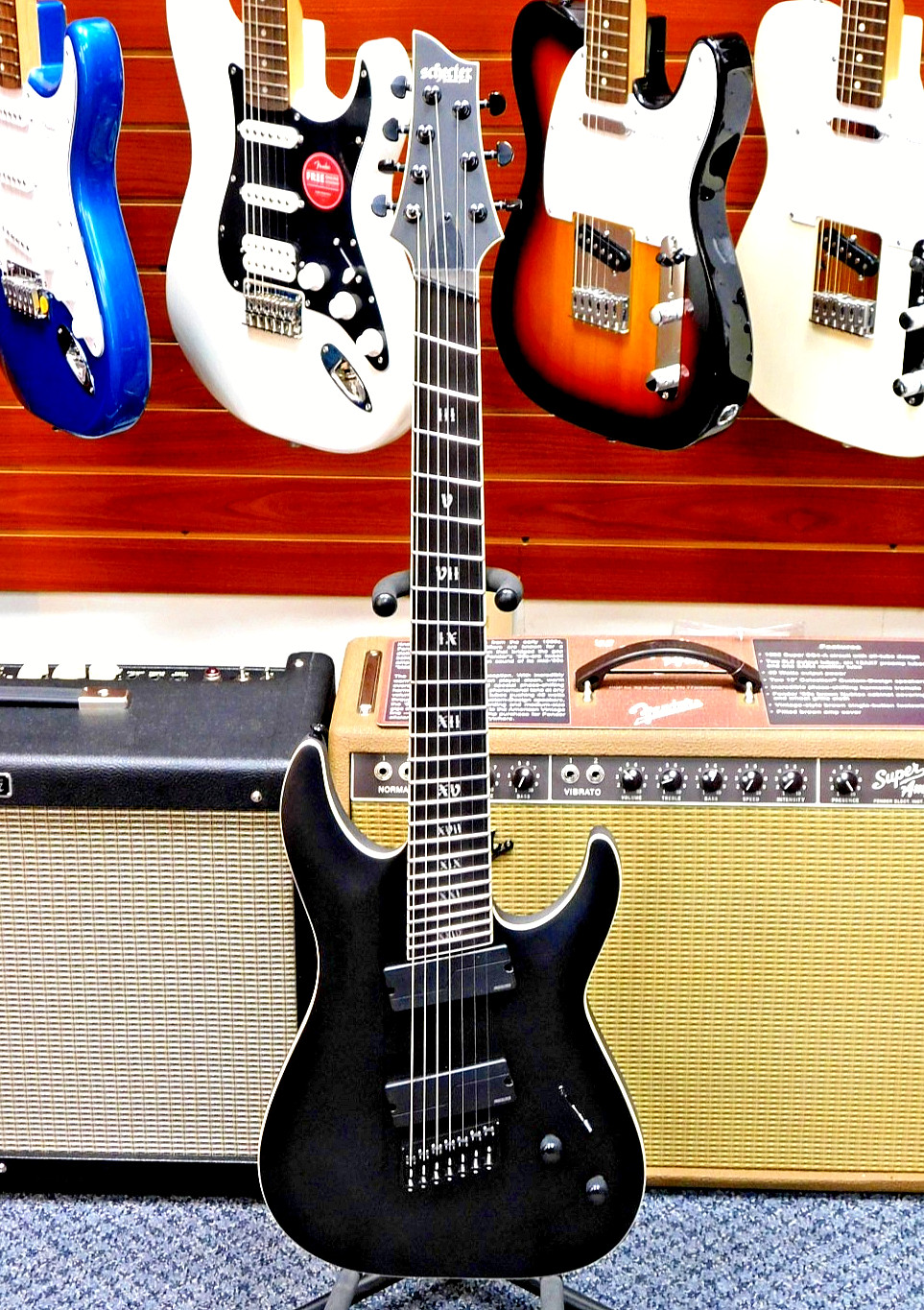 2026 Schecter C-7 Multiscale SLS Elite Evil Twin 7-string Electric Guitar! NICE!