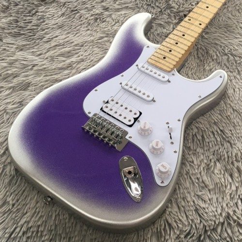 Metallic Purple S&T Electric Guitar S-S-H Pickups Maple Fretboard Chrome Parts