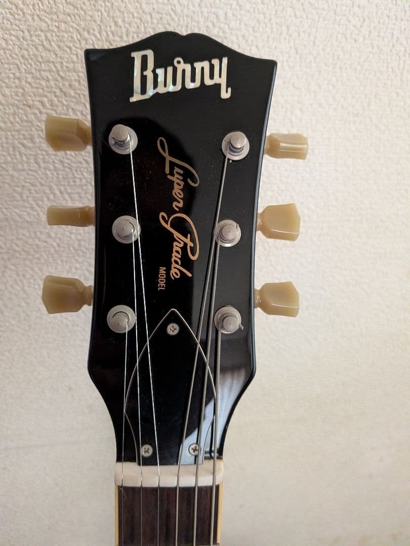 Burny Les Paul Type Lefty Electric Guitar Flame Top Zebra Humbucker w/Pickguard