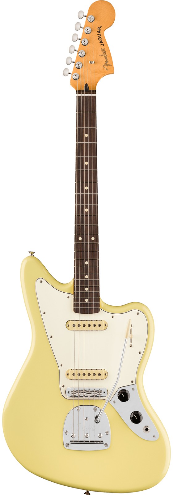 Fender Player II Jaguar – Hialeah Yellow w/ Cleaning Kit