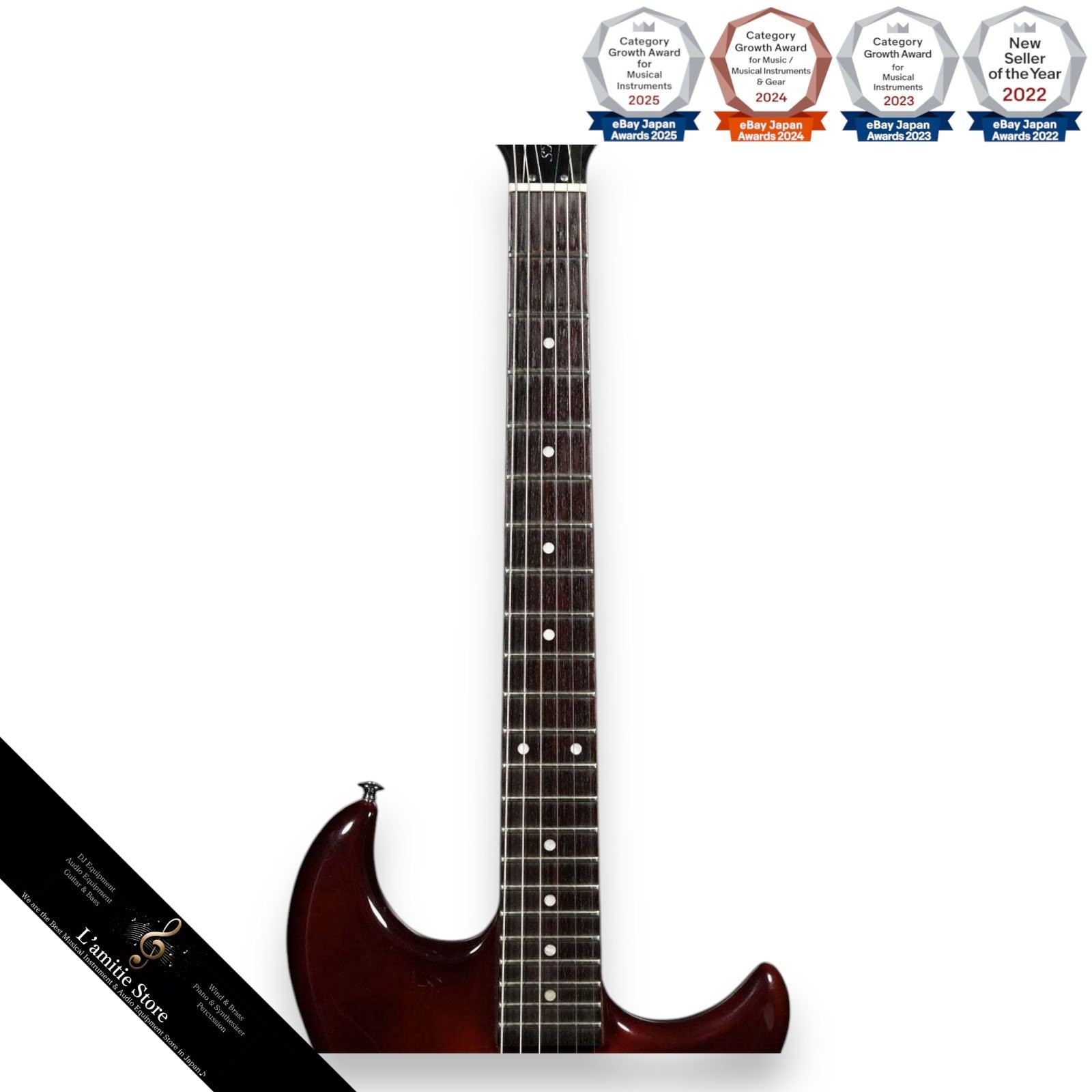 Yamaha SF3000 Brown Sunburst Electric Bass Guitar Creases Scratches