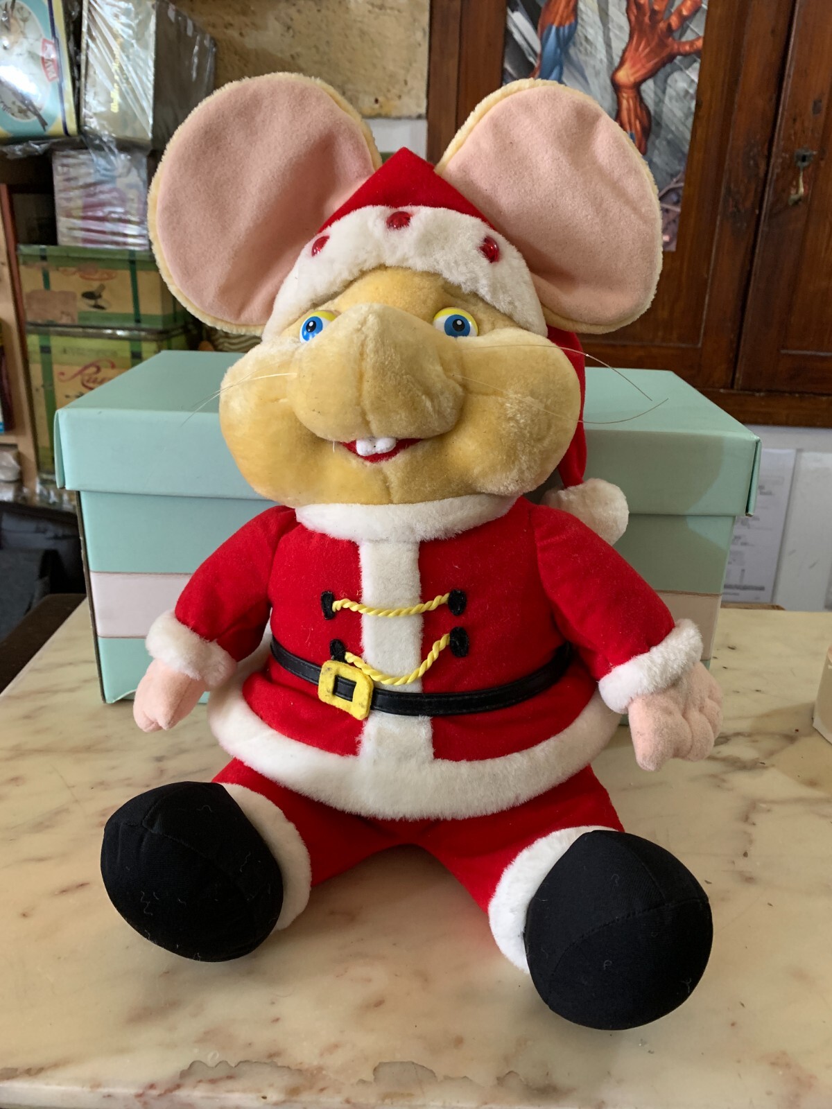 large doll TOY PELUCHE TOPO GIGIO PEREGO santa claus CHRISTMAS SING SONG