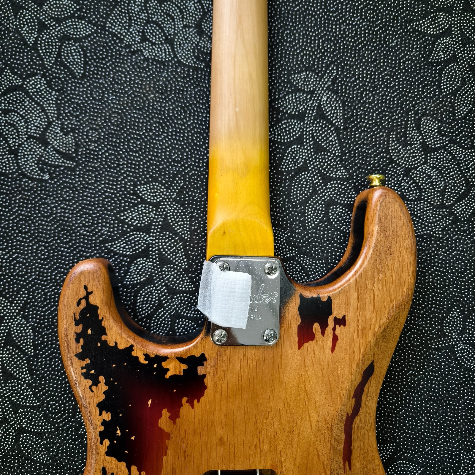 SRV Custom ST Style Electric Guitar Sunburst Distressed Body Gold Hardware