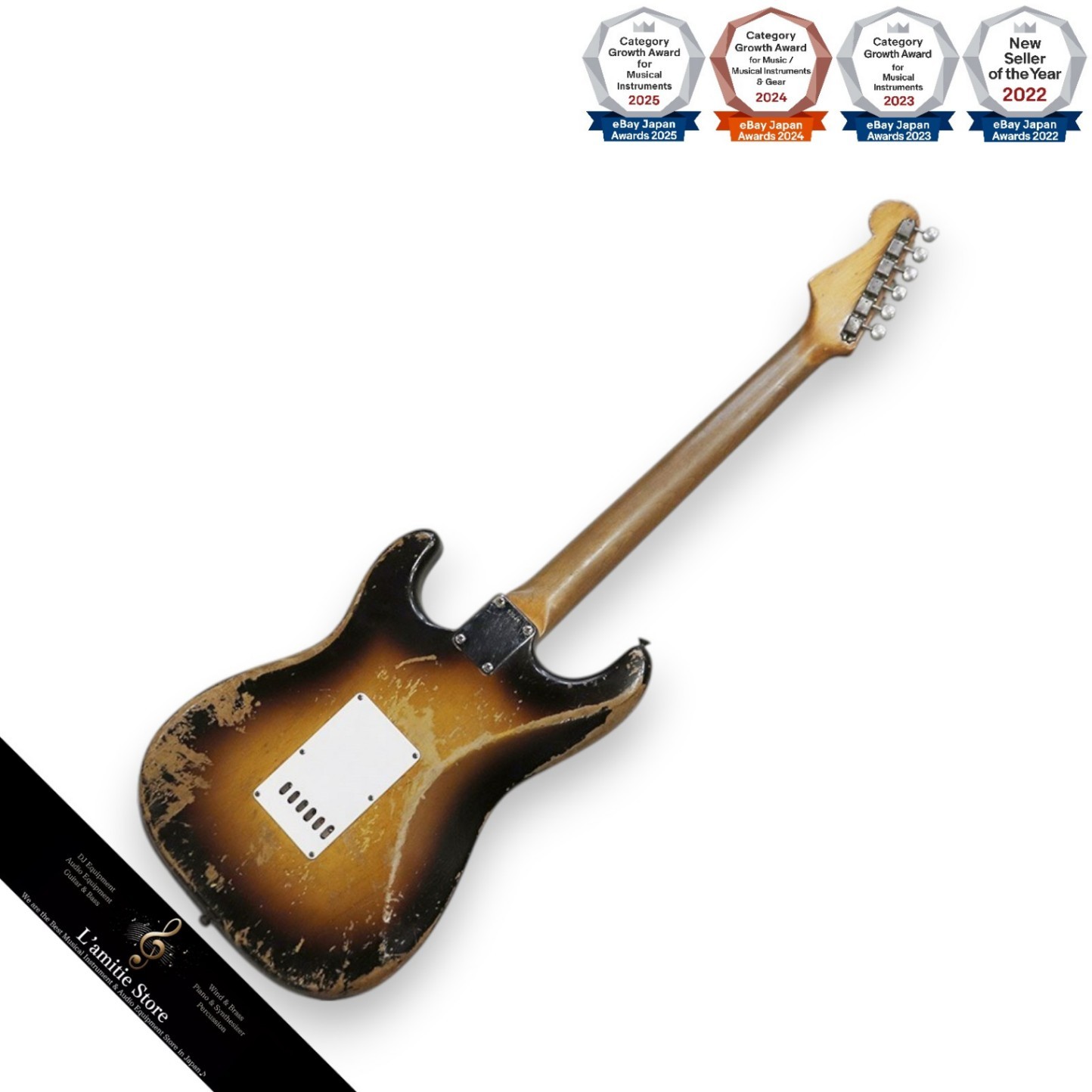 Fender Stratocaster 1960 Sunburst Electric Guitar Vintage Collectible