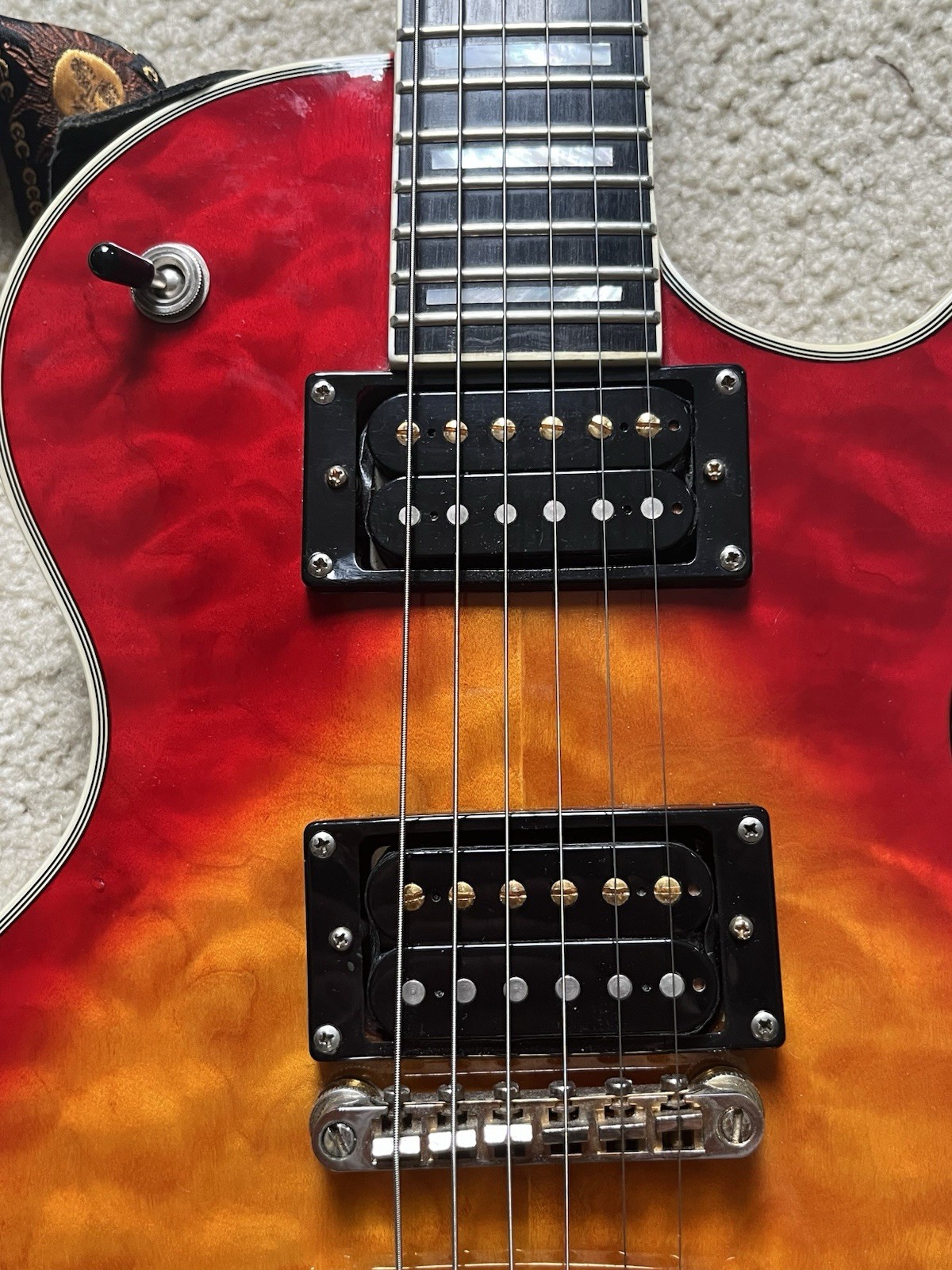 Epiphone Les Paul Custom Prophecy Plus GX With Upgraded Parts and Hard Case