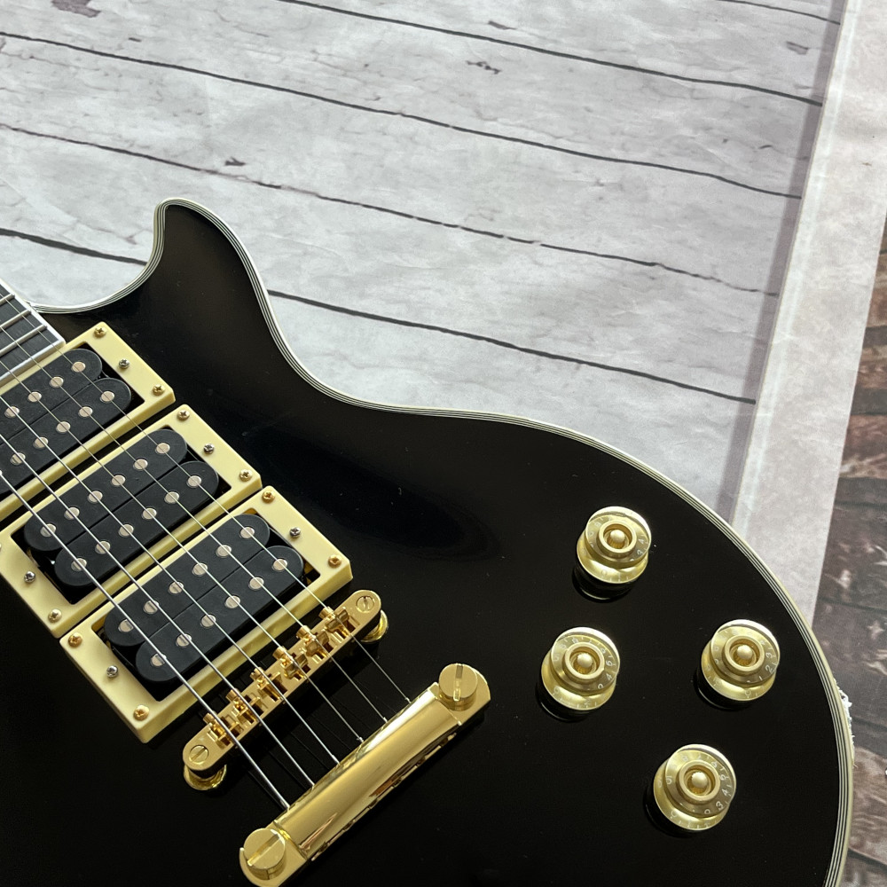 6 strings Black Beauty electric guitar gold hardware 3 pickups free shipping