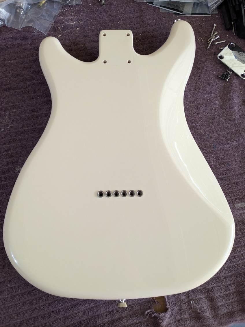 Fender Lead 3 BODY, 2019, factory pickguard + NEW one , thru body hardtail