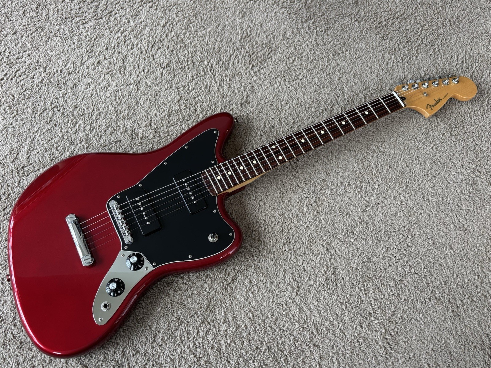 Fender Blacktop Jaguar P90 W/Gig Bag Candy Apple Red All Original Exc Cond!