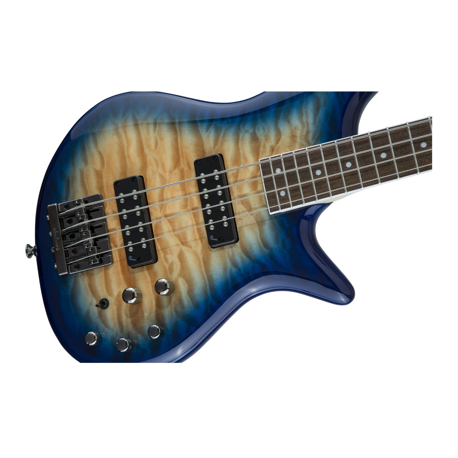 Jackson JS Series Spectra Bass JS3Q 4 String Electric Guitar Amber Blue Burst