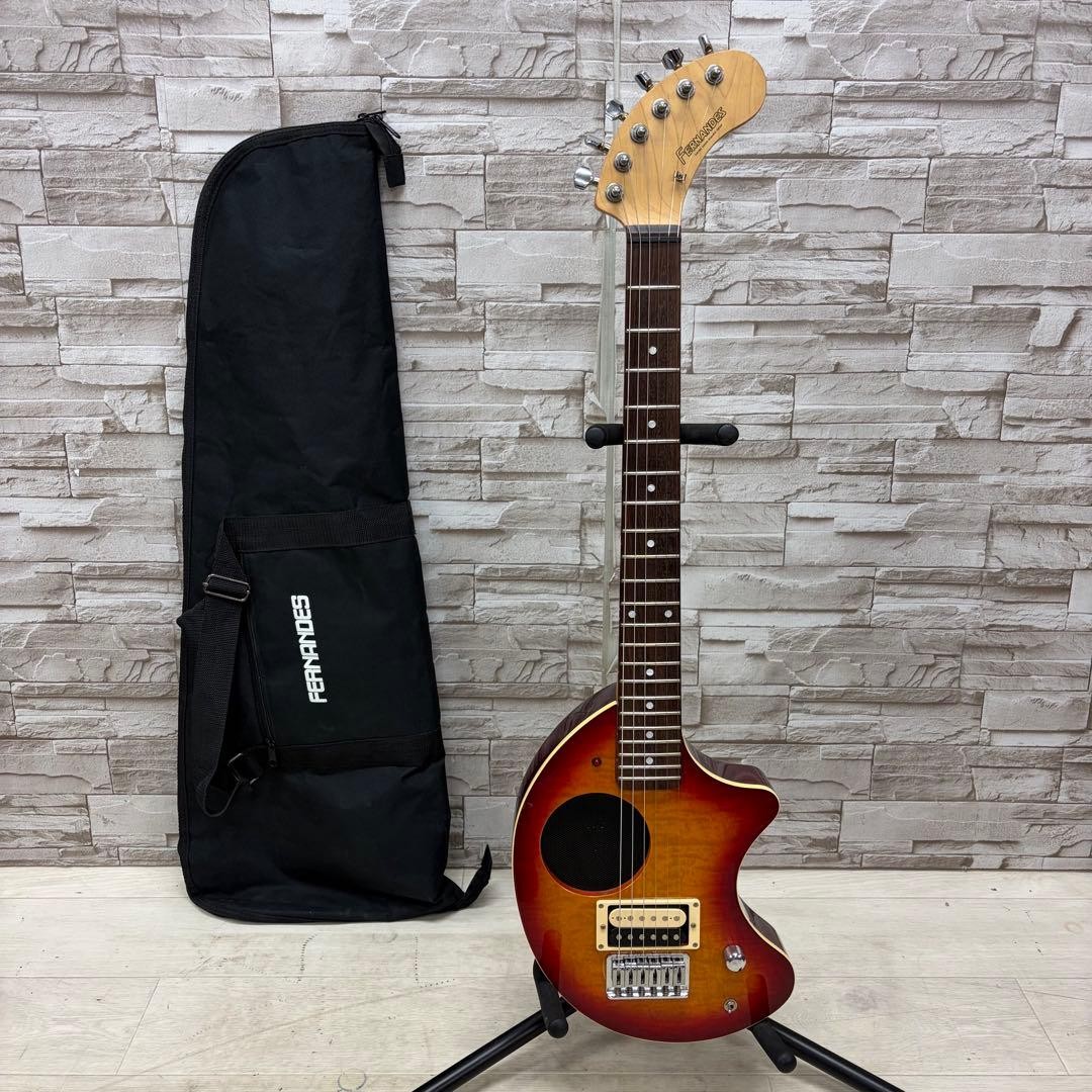 Fernandes ZO-3 Mini Guitar with Built-in Amplifier, Cherry Sunburst
