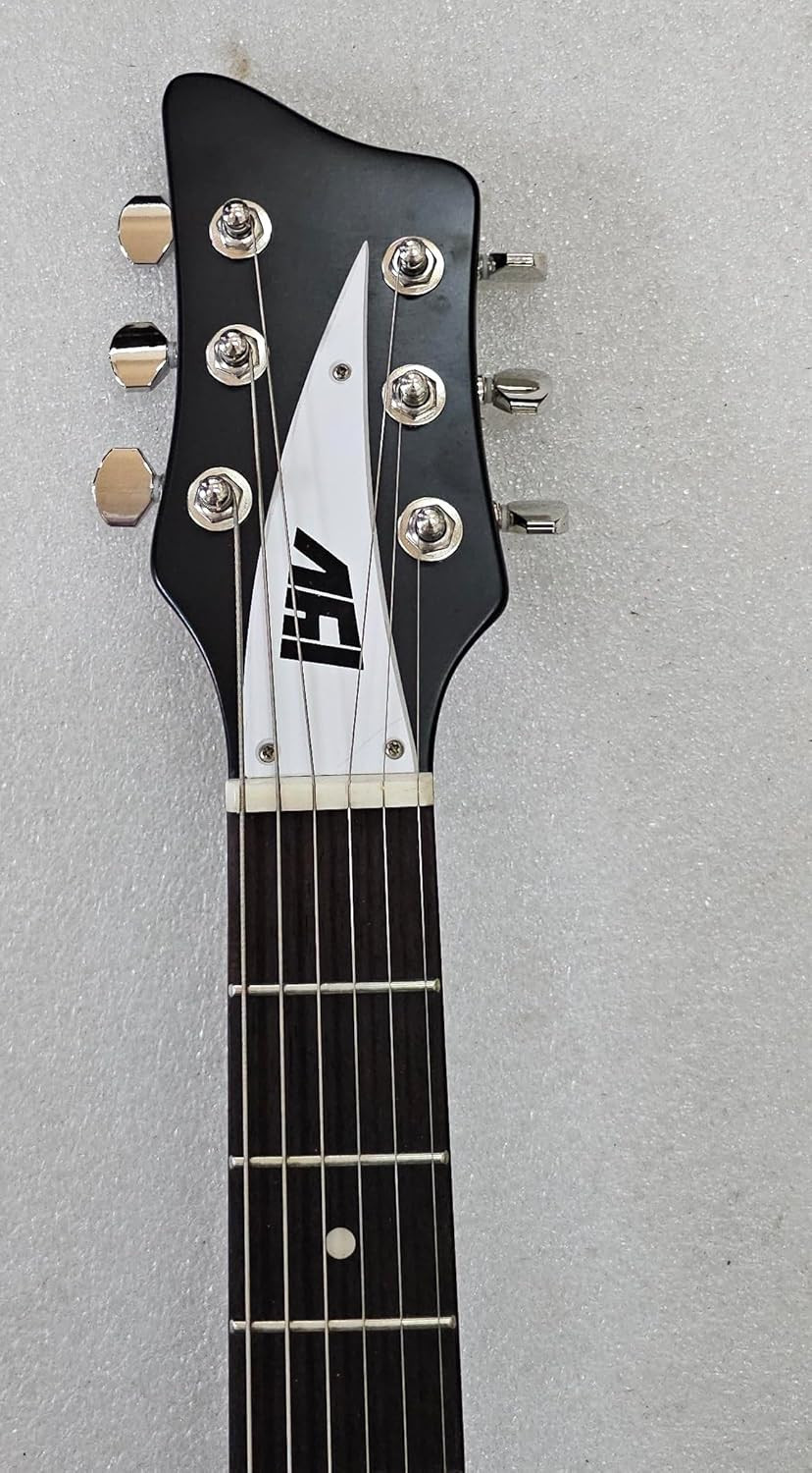 IYV IRK-300 Semi Hollow Electric Guitar Black HH Pickups Maple Neck Jatoba