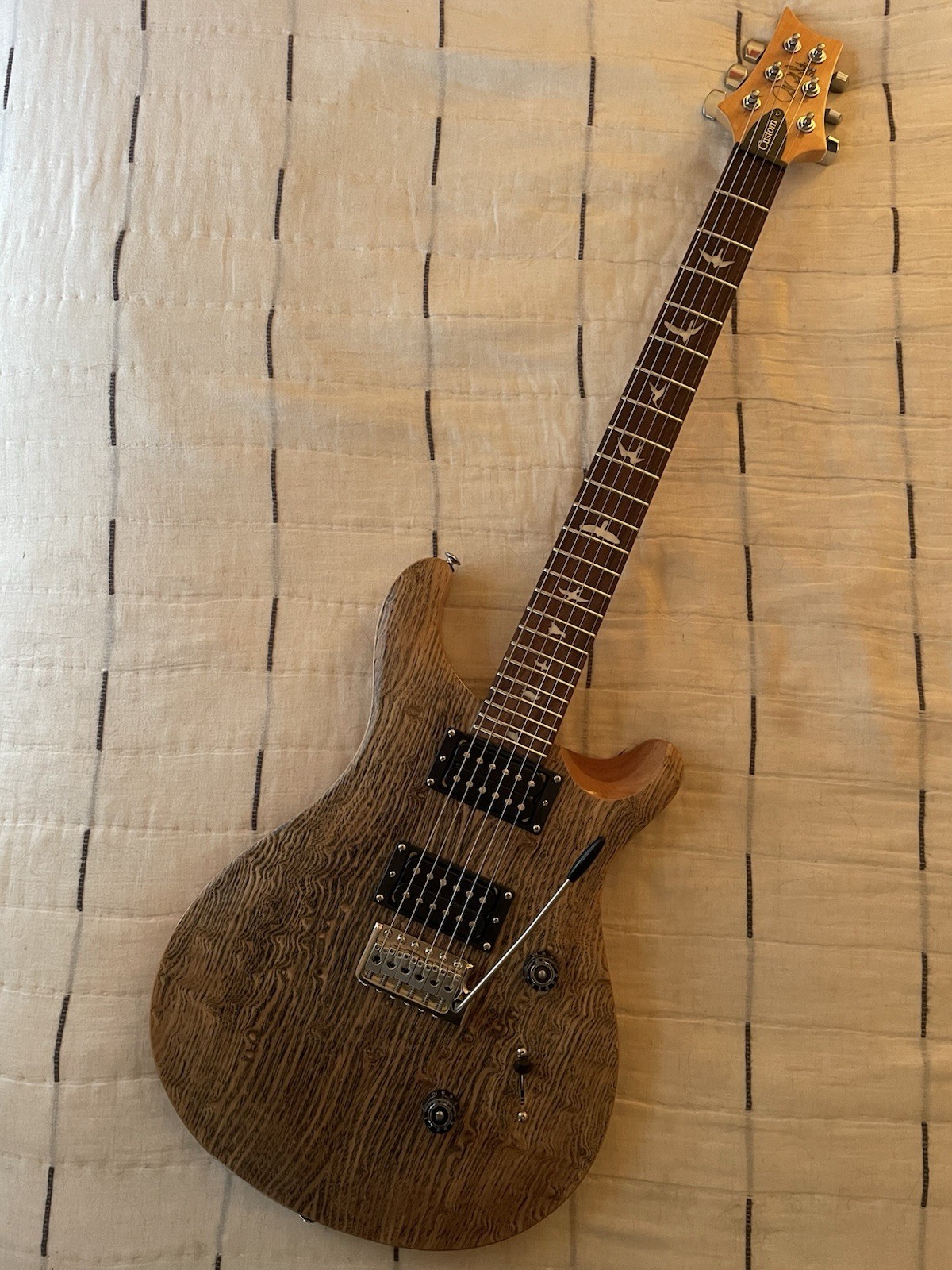 PRS SE Custom 24 “Exotic” Burled Ash Limited Edition Electric Guitar Natural