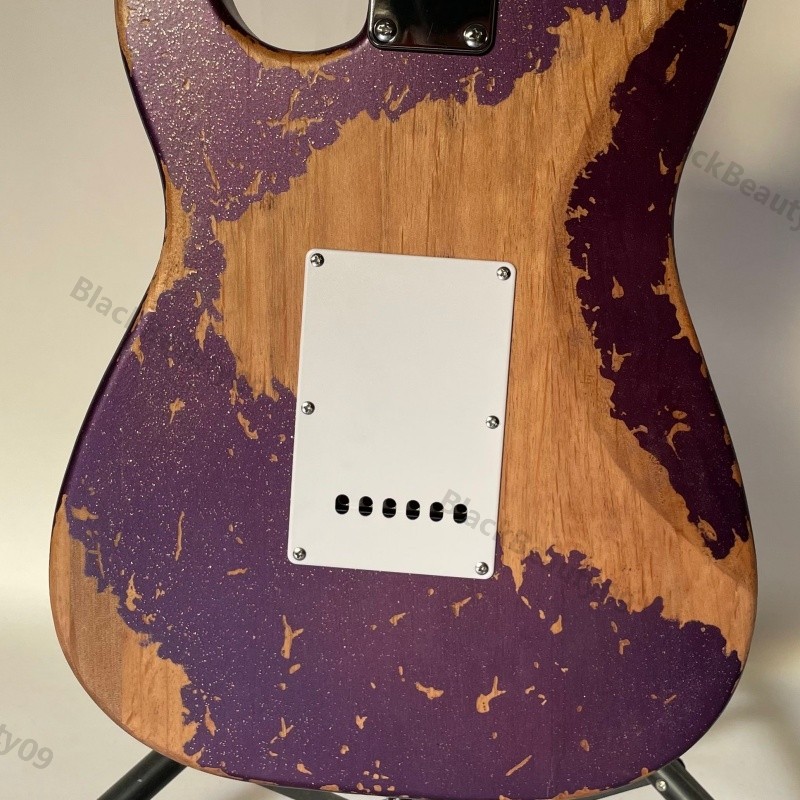 Heavy Aged Solid Body Electric Guitar Bone Nut Stainless Rounded Fret BEST OFFER