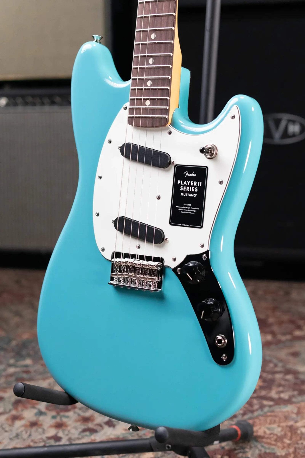 Fender Player II Mustang Electric Guitar – Aquatone Blue