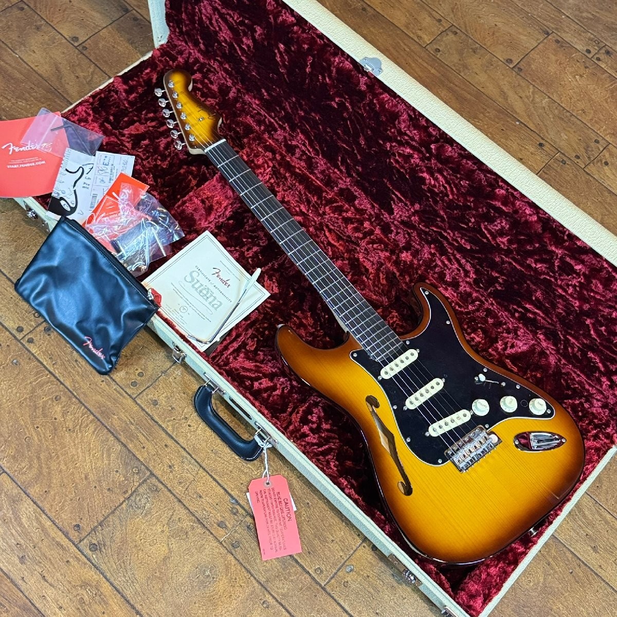 Fender USA Limited Edition Suona Stratocaster Thinline Violin Burst #QY72VQ