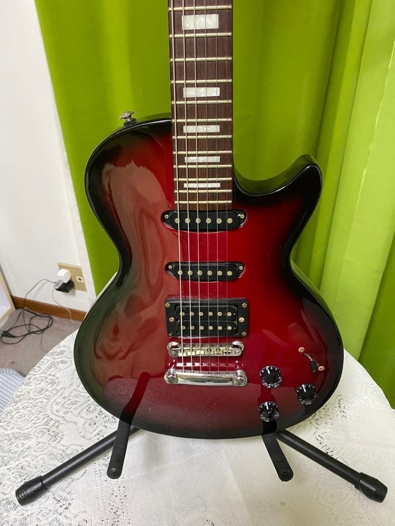 Electric Guitar Grass Roots Luna Sea Model Red Burst Block Inlay Alder Body
