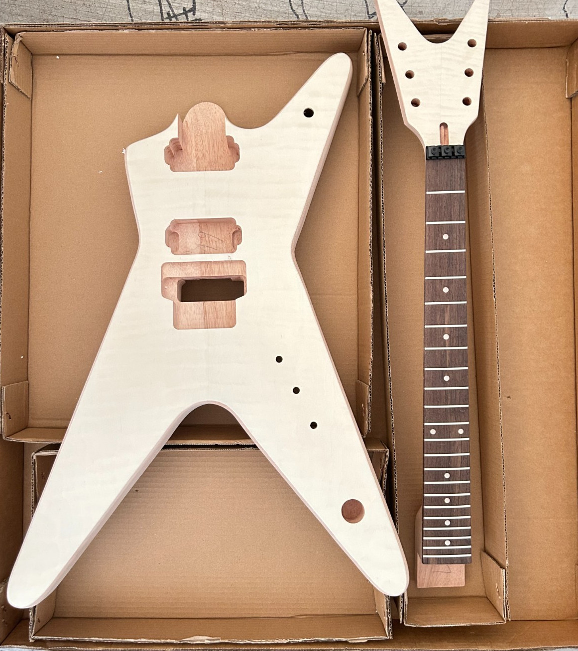 Diy Electric Guitar Kit Dimebag ML Style Mahogany Body Rosewood Fretboard